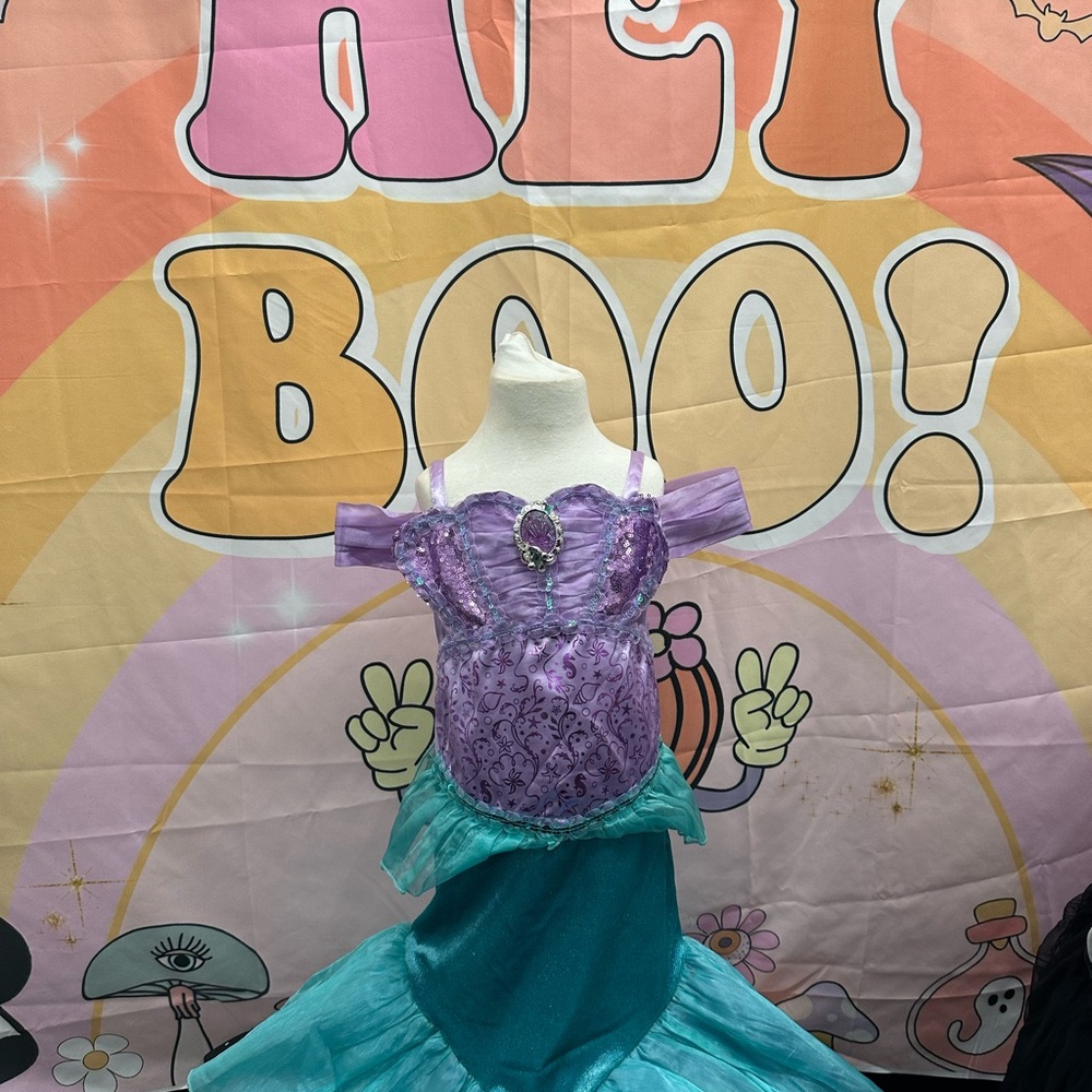 Disney Ariel Kids Costume - Purple and Teal - Picture 2 of 8
